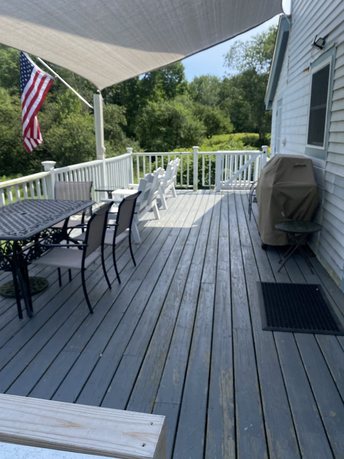 Deck, looking down its length