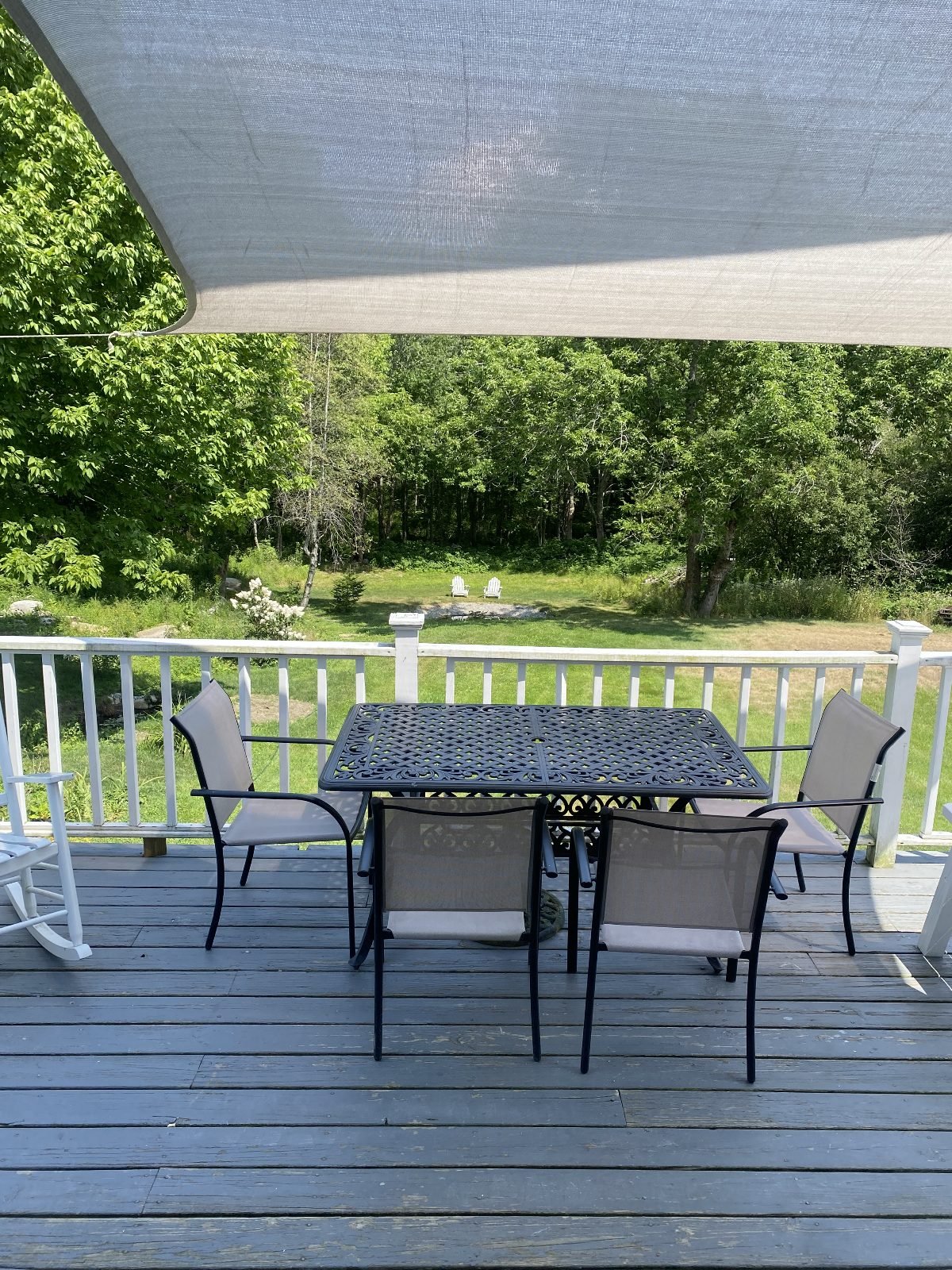 Morning seating on the deck